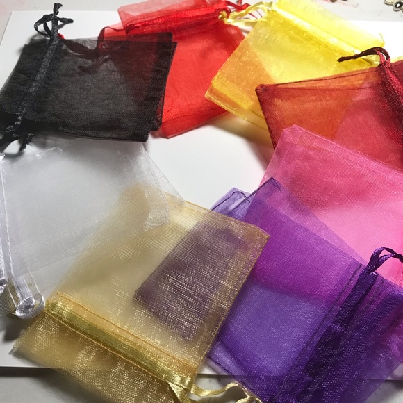 20 pc assorted organza thank you/ jewelry baggies - Picture 2 of 7